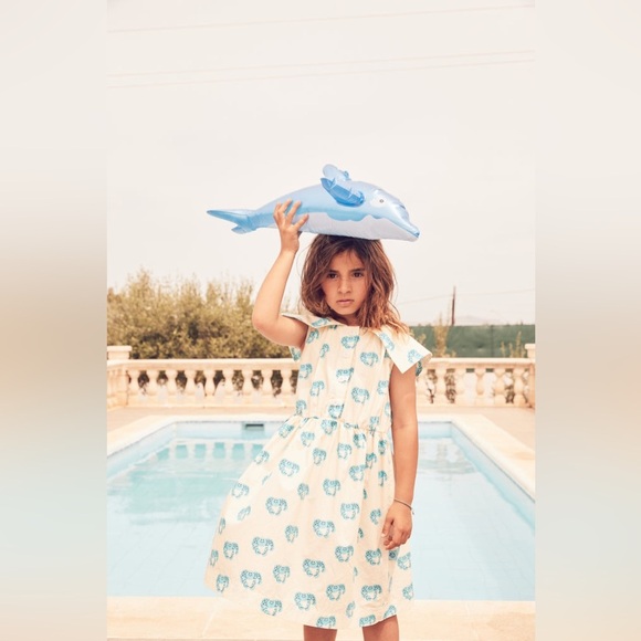 WYNKEN Sail Collar Sundress in Turquoise, Girl’s Size 4Y - Picture 3 of 8